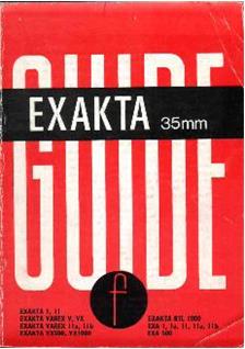 Ihagee Exakta 66 manual. Camera Instructions.